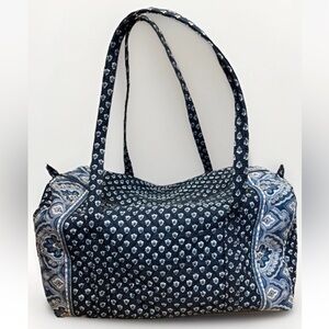 Vera Bradley Navy & White Weekender Duffel Bag #5735